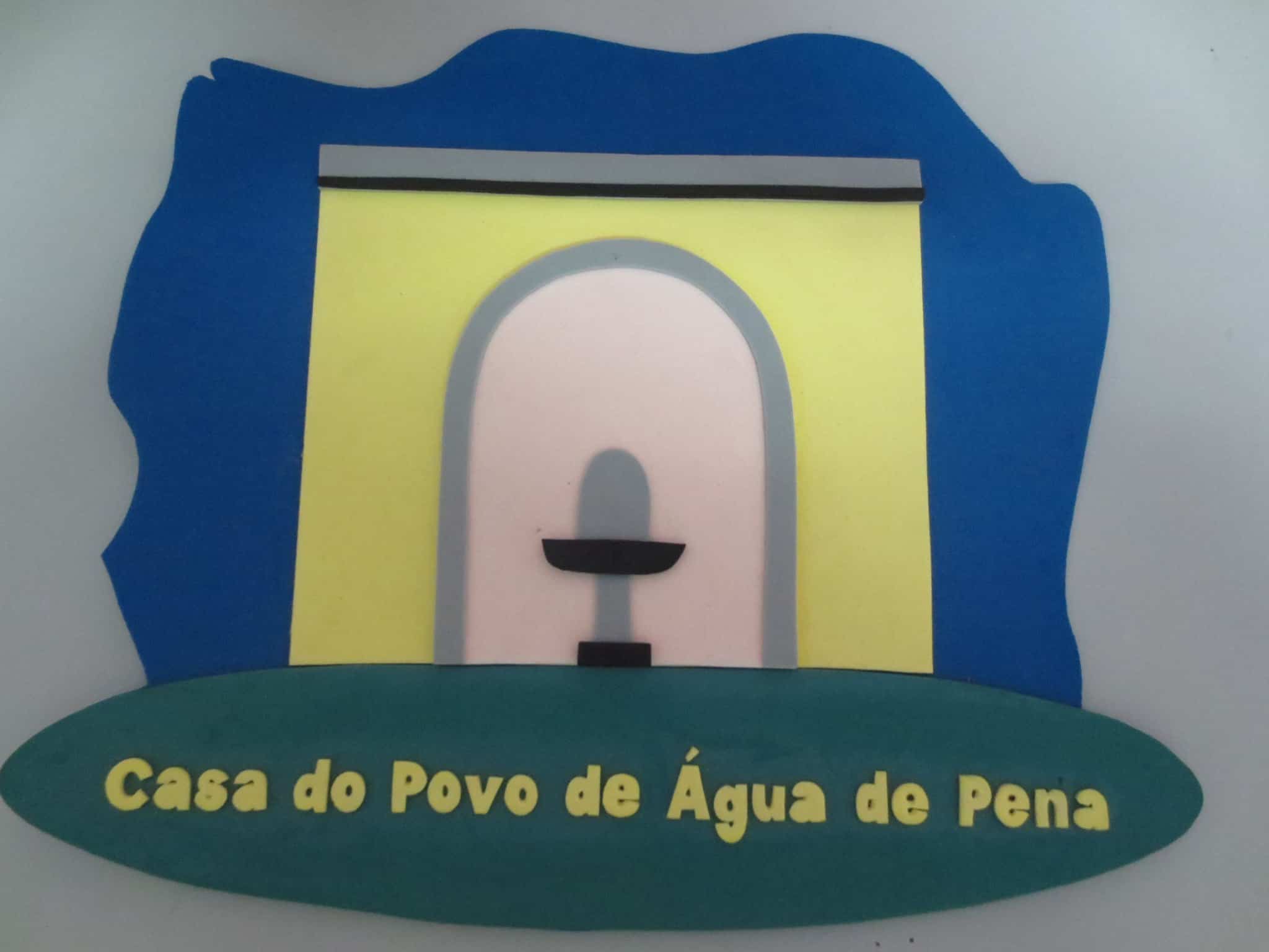 Logotipo da Casa do Povo de Água de Pena: o fontanário do Seixo estilizado