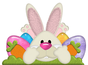 1554138488Easter Bunny With Eggs Transparent PNG Clipart